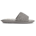 thumbnail image 3 of Floopi Women's Open Toe Soft Knit Slide W/Embroidery Stitch Jersey Insole Memory Foam Slipper, 3 of 5