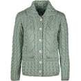 thumbnail image 3 of Aran Woollen Mills Women's Irish Button Cardigan Sweater Cable Knit 100% Merino Wool Jacket Made in Ireland, 3 of 5