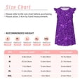 thumbnail image 3 of Naloa Purple Glitter Girls Sleepwear, Night Sleep Dress, Pajamas, Little Kids Toddler Nightgown-Medium, 3 of 6