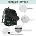 thumbnail image 4 of Alien and UFO Black Pattern Backpack for School, Cute School Bag with Adjustable Shoulder Straps and Padded Back, 15.7"x11.8"x5.5", 4 of 5