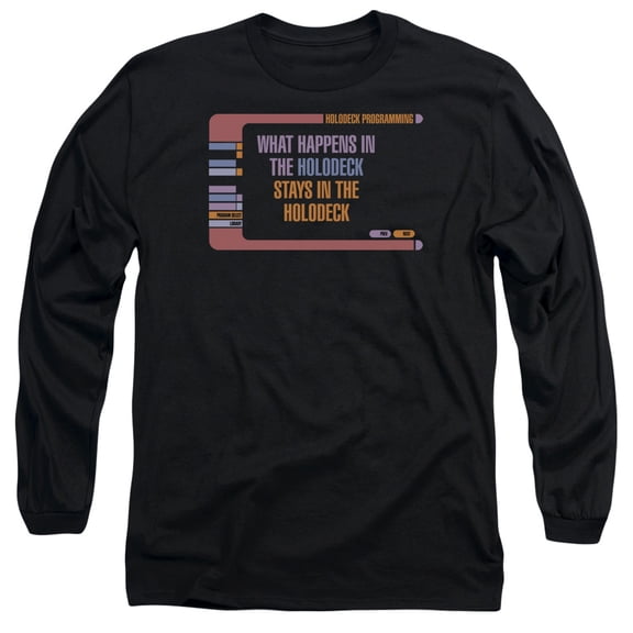 Star Trek Holodeck Secrets Long Sleeve Adult 18/1 T-Shirt Black