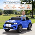 thumbnail image 2 of Dodge Kids Electric Ride-On Car, 12V Licensed Dodge Durango Electric Ride-On Toy with Parent Remote Control, Electric Car for Boys Ages 3–6, Features Music/LED Lights/Seat Belt, Blue, 2 of 12