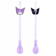 thumbnail image 2 of Cucharas con Popote Prichos Kuromi Color Morado de Plástico y PVC 3 Piezas, 2 of 4
