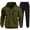 T1042 Green, variant on Curuila Mens Sweatsuits 2Pcs Sets With Pocket Half Zip Long Sleeve Solid Color Hooded Sweatshirt With Sweatpants Spring Autumn Fashion Tracksuit Size L