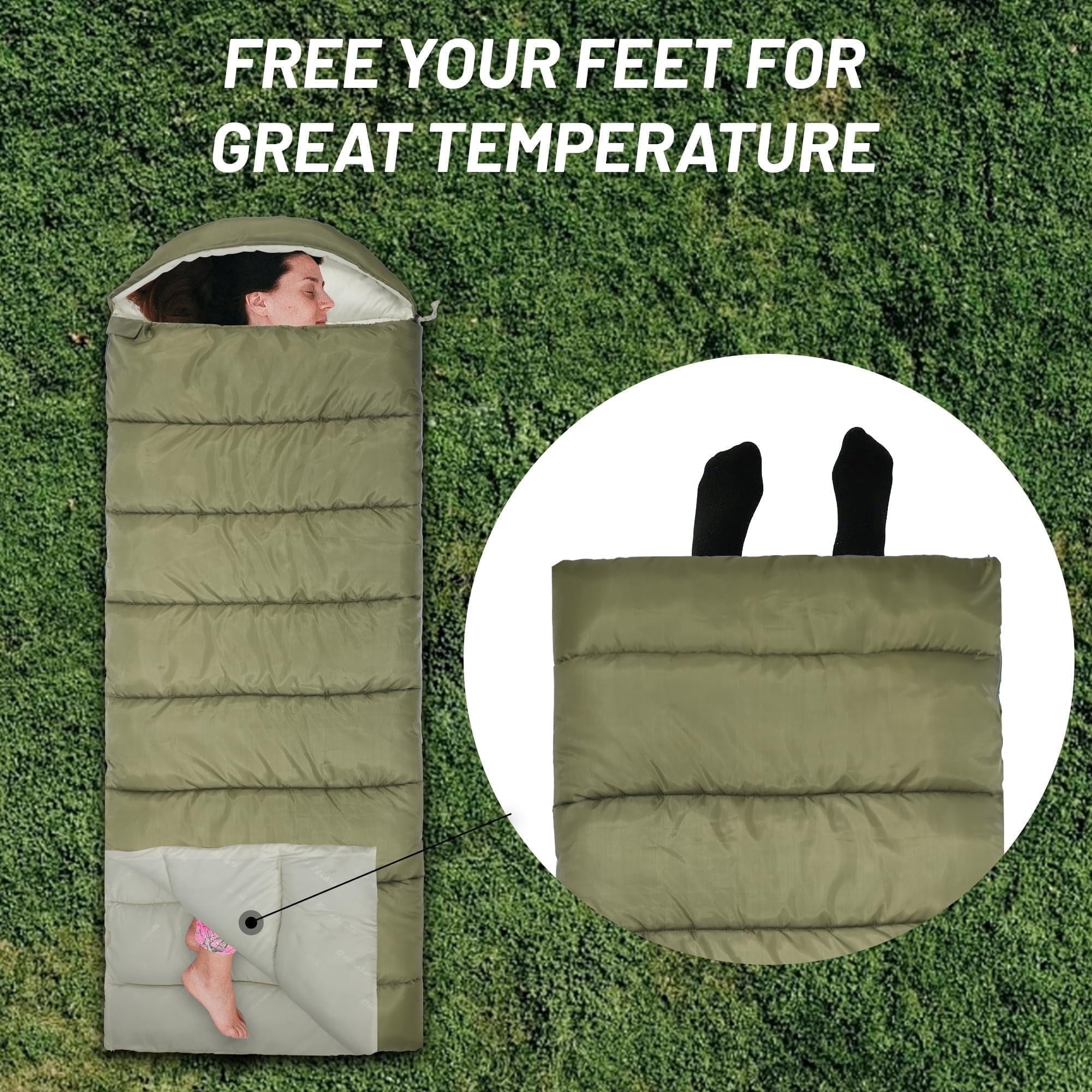 Backpacking Sleeping Bags for Adults, Unzip to Blanket, Waterproof, Lightweight, Camping, Portable Sleeping Bags Outdoor Travel Hiking