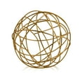 thumbnail image 2 of HomeRoots 568885 7 in. Gold Aluminum Decorative Orb Tabletop Sculpture, 2 of 4