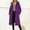 Purple#02, variant on Yteetum Trench Coat Women Single Breasted Notched Lapel Collar Pea Coats Outwear Womens Casual Solid Turndown Collar Long Sleeved Button Hooded Coat Woolen Wool Blend Jacket Fall Winter Clothes