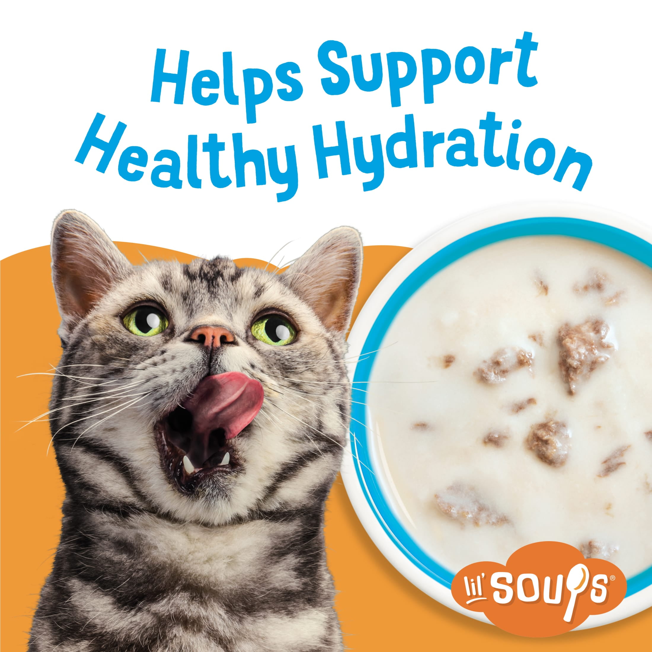 Purina Friskies Natural, Grain Free Lickable Cat Treats Lil’ Soups with Tuna in Chicken Broth, 1.2 oz Cups (8 Pack)