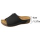 thumbnail image 5 of Sandalias de cuña con plataforma para mujer Zapatillas con cojín grueso Diapositivas de moda (37 Negro), 5 of 8