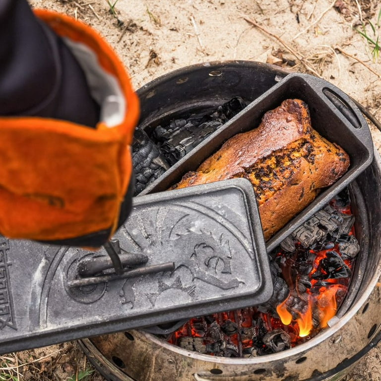 Petromax Large Pre-Seasoned Cast Iron Loaf Pan with Lid for