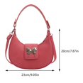 thumbnail image 2 of Niche Design Butterfly Underarm Bag PU Leather Half Moon Bag para mujeres y niñas, 2 of 8