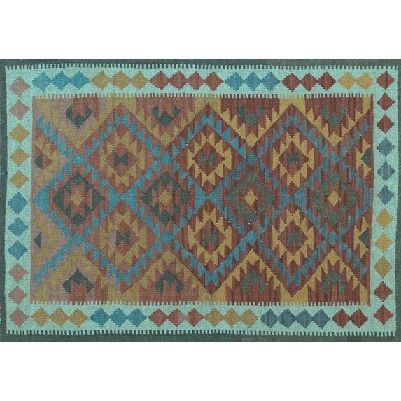 Ahgly Company Indoor Rectangle Oriental Light Blue Traditional Area Rugs, 4' x 6'
