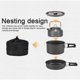 thumbnail image 3 of 2025 Camping Hiking Cookware Set Outdoor Portable Picnic Cookware Kit Alumina Pot Frying Pan Set Travel Cooking Accessory, 3 of 4