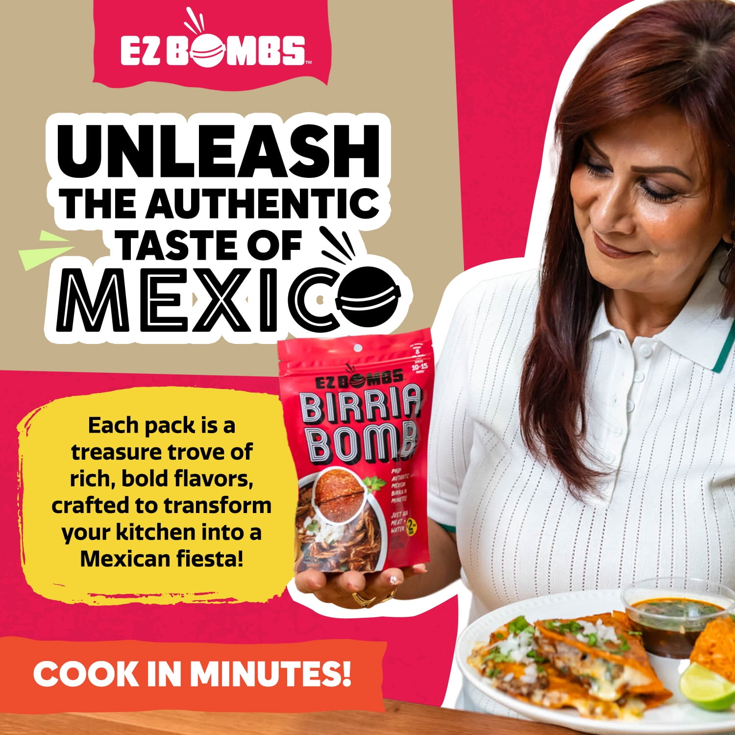 EZ Bombs Birria Bomb Seasoning, 2 Pack - 4.8 oz, Authentic Mexican Spice Mix