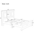 thumbnail image 4 of Pinewood Vintage Queen Bed with Headboard and Footboard, Traditional Town and Country Style Queen Size Platform Bed, 4 of 6