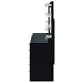 thumbnail image 6 of Acena 7-drawer Vanity Set with Lighting Black High Gloss, 6 of 13