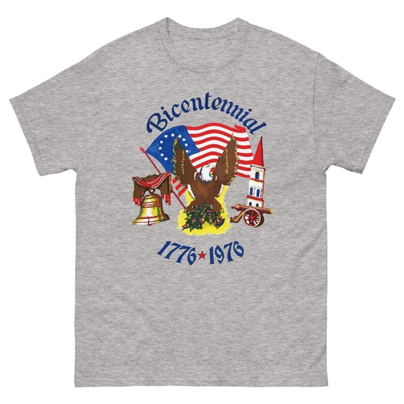 Vintage 1976 Bicentennial America Eagle USA Flag T-Shirt