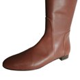 thumbnail image 3 of Delman Womens D-Molly Leather Riding Boot Shoe, Mahogany Calf, US 10, 3 of 5