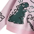 thumbnail image 4 of Diconna Tricot pour Adultes, Hauts à Manches Longues à Col Rond avec Imprimé de Dinosaures Dessin Animé, 4 of 5