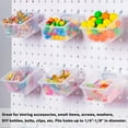 thumbnail image 4 of 12 Pieces Pegboard Plastic Bins Kit - Pegboard Bins with Hooks - Pegboard Accessories Workbench Bins Fits to Peg Board, 4 of 8