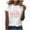 White, variant on QUNYINEY Crew Neck Women's T-Shirts Easter Short Sleeve Pullover Casual Tops Loose Funny Tops for Women Trendy