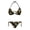Capybara Pattern, variant on Sexy Ladies' Backless Bikini Set Panda Paw Prints Plus Size Design Drawstring Design Loose Design Halter Bikini Set