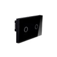 thumbnail image 5 of Interruptor táctil de lámpara de pared de 1 vía de de cristal . UU. LED Backlig 2 Gang Negro jinwen Interruptor de panel táctil de pared, 5 of 5