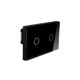 thumbnail image 5 of Interruptor táctil de lámpara de pared de 1 vía de de cristal . UU. LED Backlig 2 Gang Negro jinwen Interruptor de panel táctil de pared, 5 of 5
