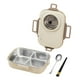 thumbnail image 2 of 1400ml Stainless Steel Bento Lunch Box For Kids And Adults Stackable Containers With 4 Compartments, 2 of 4