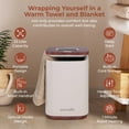 thumbnail image 6 of SereneLife SLTLWSQ83 Bucket-23L Capacity Hot Warmer with Timer Function, Fits Up to Two Oversized Towels for Bathroom (Wood Color), 6 of 7