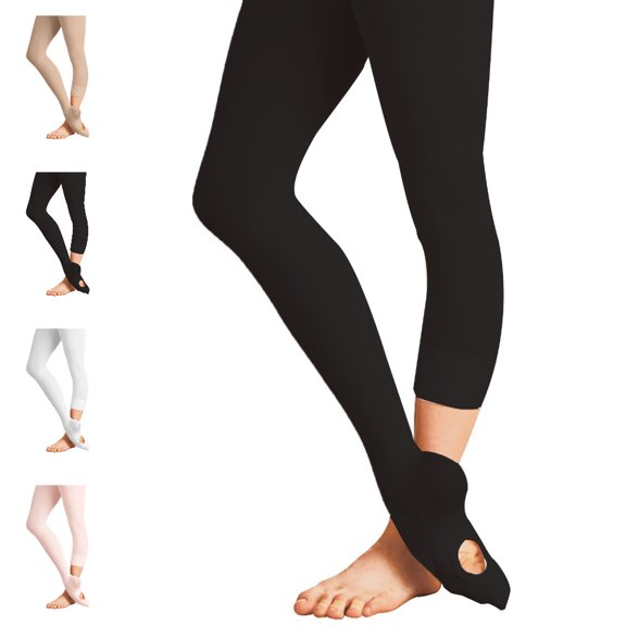 UJNDER Girls Ballet Convertible Tights Soft Stretchy Full Length Dance Pants for Practice and Performance Girls Leggings,Black,3-5 Years