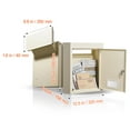 thumbnail image 5 of KFFKFF Secure Mail Drop Box, Wall-Mount, Beige Steel with Flexible 2.8-7.9" x 13" Combo Lock, Size 12.5x6.3x16.9 inches, 5 of 9