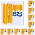 thumbnail image 2 of Eigraketly Pegatinas reflectantes Piezas de rueda de scooter de seguridad nocturna Reemplazo de tira de advertencia de monopatín para M365 amarillo azul amarillo 10piezas, 2 of 3