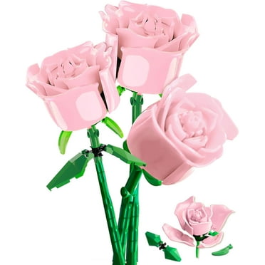 Syrinx Rose Flowers Bouquet Building Sets for Adults Girls, Compatible with Lego