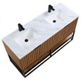 thumbnail image 2 of Bemma V-Tr60dfm-S-1 Terra 60" Free Standing Double Basin Vanity Set - Walnut / White, 2 of 7