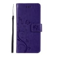 thumbnail image 2 of S10 Case, Samsung Galaxy S10 Case - Allytech Premium Wallet PU Leather with Fashion Embossed Flower Magnetic Clasp Card Holders Flip Cover with Hand Strap, Purple, 2 of 6