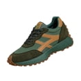 thumbnail image 3 of Domuza sneakers for women, Retro Running Style Casual Shoes, Lace-Up Non-Slip Comfortable Trainers for Daily Walking Green 8.5（EU-41）, 3 of 7