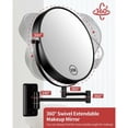 thumbnail image 4 of Indulge In Luxury With Our Wall Mounted Makeup Mirror, Double Sided For Broad And Detailed Views, 1X/10X Magnification, 360 Degree Swivel, High Definition Mirror, Stainless Steel,, 4 of 6