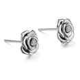 thumbnail image 2 of Sterling Silver White Moissanite Stone Flower Stud Earrings Jewelry Gift For Women, 2 of 2