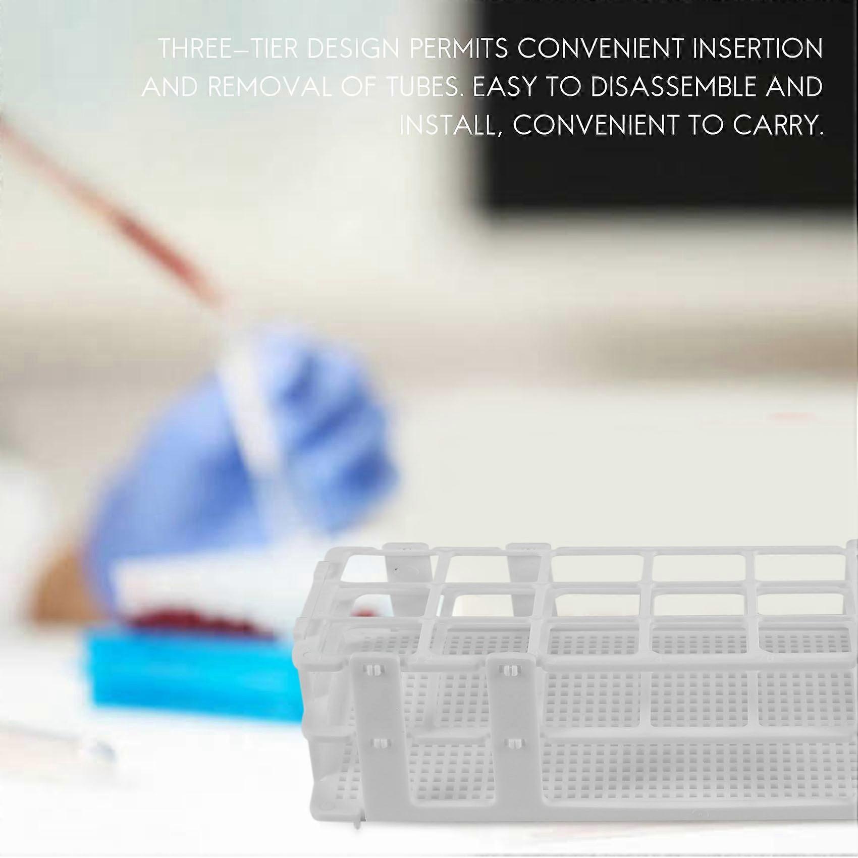 Jonlab Test Tube Rack 3 Packs Plastic Test Tube Rack, 21 Holes Lab Test Tube Rack Holder for ...