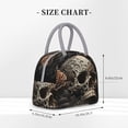 thumbnail image 2 of Balery Vintage Pattern Flower Skull Bolsa de Almuerzo para Mujeres, Caja de Almuerzo, Bolsa de Almuerzo Pequeña Impermeable, Tote de Almuerzo Reutilizable con Gran Capacidad, 2 of 6