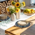 thumbnail image 4 of Navy Blue Flowers Round 13 Inch Placemats Set of 8, Spring Floral Elegant Pastoral Botanical HeatResistant Non Slip Place Mats for Dining Table, Wipeable Braided Kitchen Table Mats for Housewarming, 4 of 9