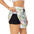 thumbnail image 2 of Disketp Happy Easter Rabbit Print Women's Shorts Workout Shorts for Athletic Gym Running Shorts with Phone Pockets Large, 2 of 8