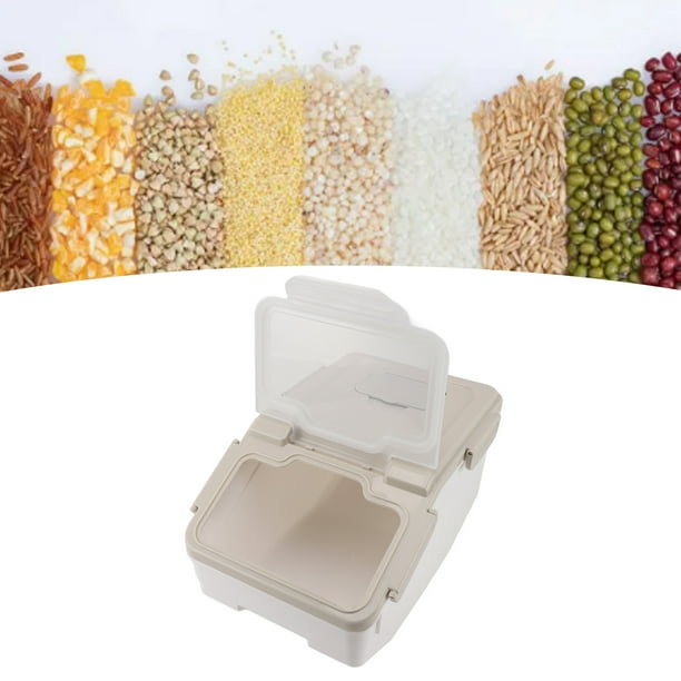 Contenedor Hermético De Almacenamiento De Arroz Con Taza Medidora, Contenedor De Alimentos De Cocina De PP Espesado De 5 Litros Para Arroz, Harina, Granos, Alimentos Secos E