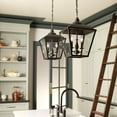 thumbnail image 3 of Kichler 52474 Dame 2 Light 13" Wide Taper Candle Pendant - Black, 3 of 7