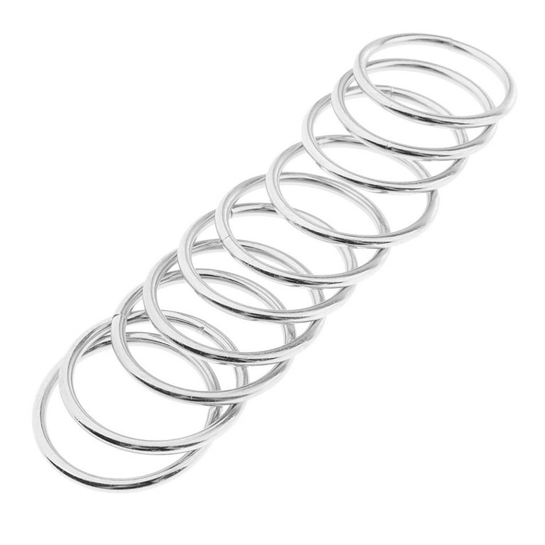  Silver Metal Rings for Crafts,Macrame Rings,Craft Rings,O Rings  Metal,Metal Circle,Small Metal O Rings Heavy Duty Round Ring for Bags Belts  Dog Leashes (38MM 100PCS)