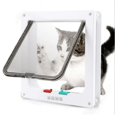 PetsN'all Small Cat Flap Door, Weather-Resistant, Magnetic, with Screws and Installation