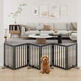 thumbnail image 6 of Algherohein Dog Gate for Inside,Bamboo Freestanding Pet Gate for Doorways,Indoor, 24" Black, 6 of 9