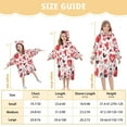 thumbnail image 3 of Icon Red Style Wearable Blankets Hoodie Oversize Sherpa Wearable Soft Blanket Warm Cozy 3-14 Age, 3 of 7