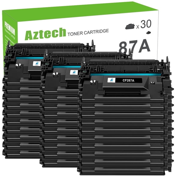 AAZTECH 30-Pack Compatible 87A Toner Cartridge for HP CF287A 87A Enterprise M506 M506n M506dn M506x Pro M501n M501dn MFP M527series Printer (Black)